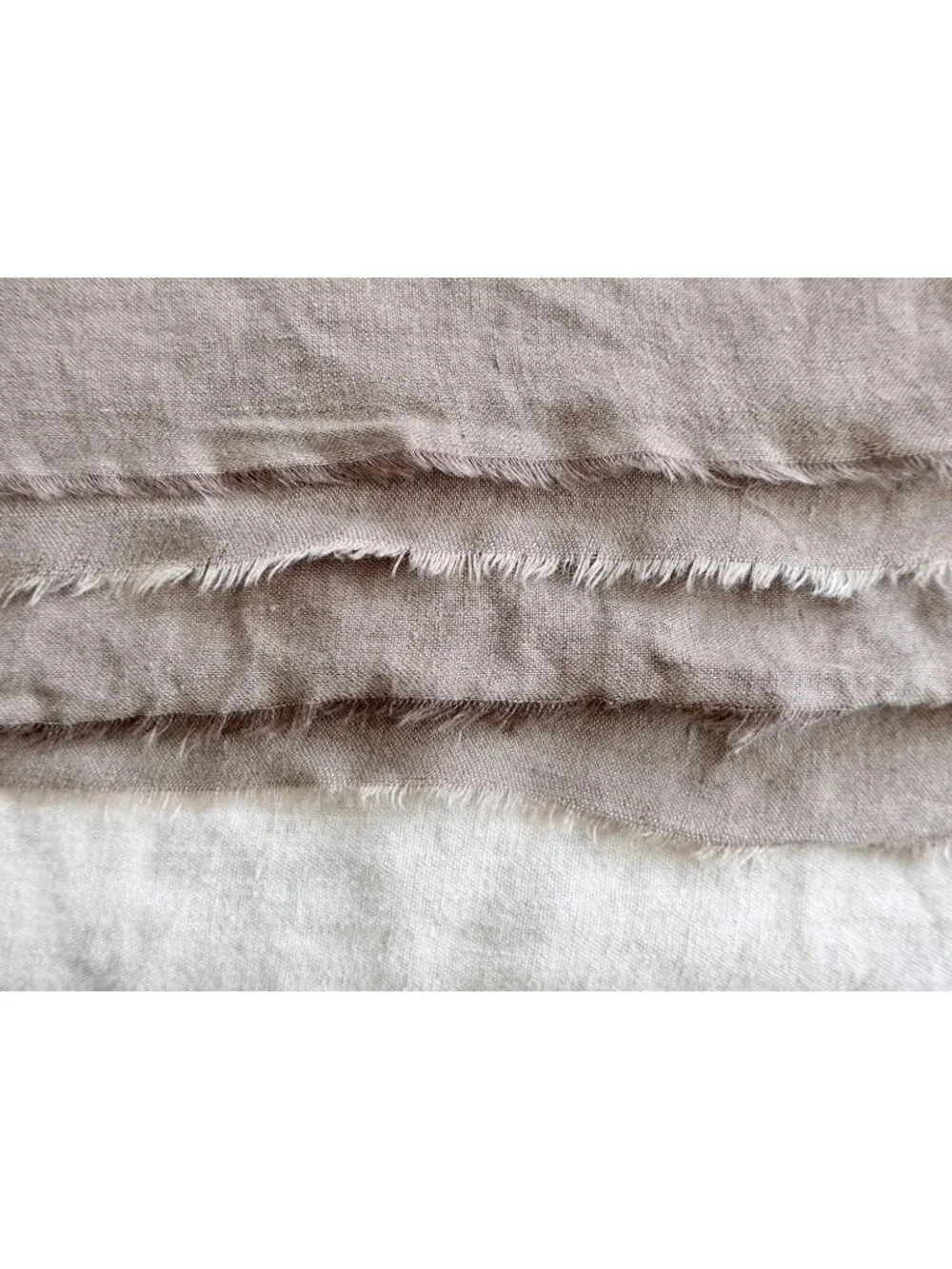 Minimalist Linen Napkins Set of 4 – Reclaimed Fabric, Frayed Edge, Soft Washed,